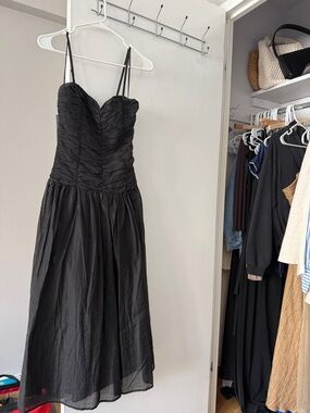 NWT Aqua Black Strapless Sun Dress